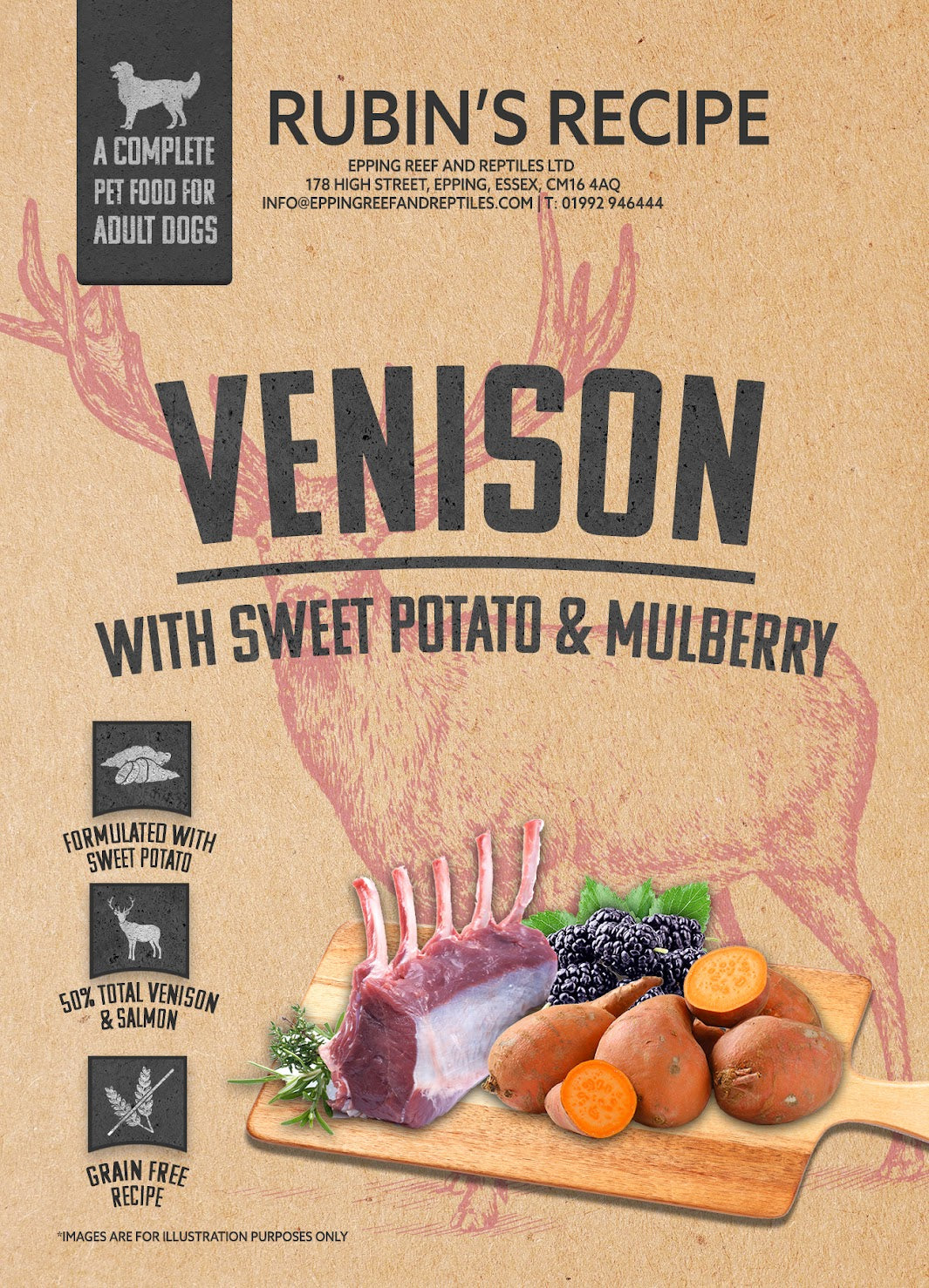 Venison with Sweet Potato & Mulberry 6kg