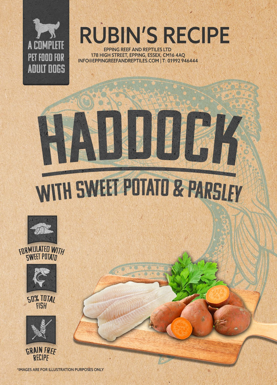 Haddock with Sweet Potato & Parsley 12kg